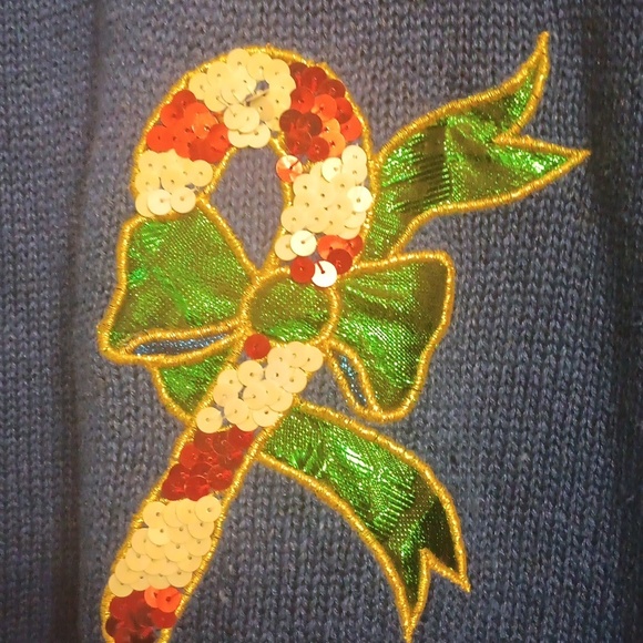 Victoria Harbour Blue Holiday Sweater Size Small - Picture 3 of 7